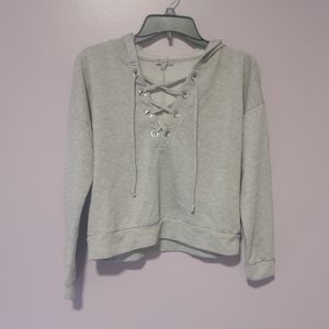 Charlotte Russe Greg lace up hoodie